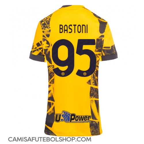 Camisa de time de futebol Inter Milan Alessandro Bastoni #95 Replicas 3º Equipamento Feminina 2024-25 Manga Curta